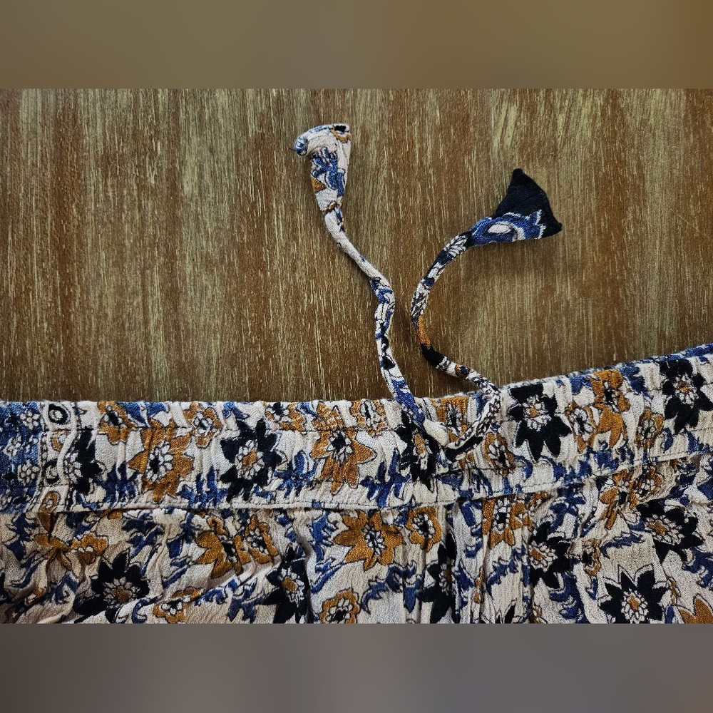 Womens Floral Wide Leg Pants Boho Palazzo Pants Flowy Elephant Pants Size Small - Picture 3 of 7